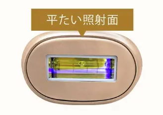 エピフラッシュの平たい照射面（フラットヘッド）の写真